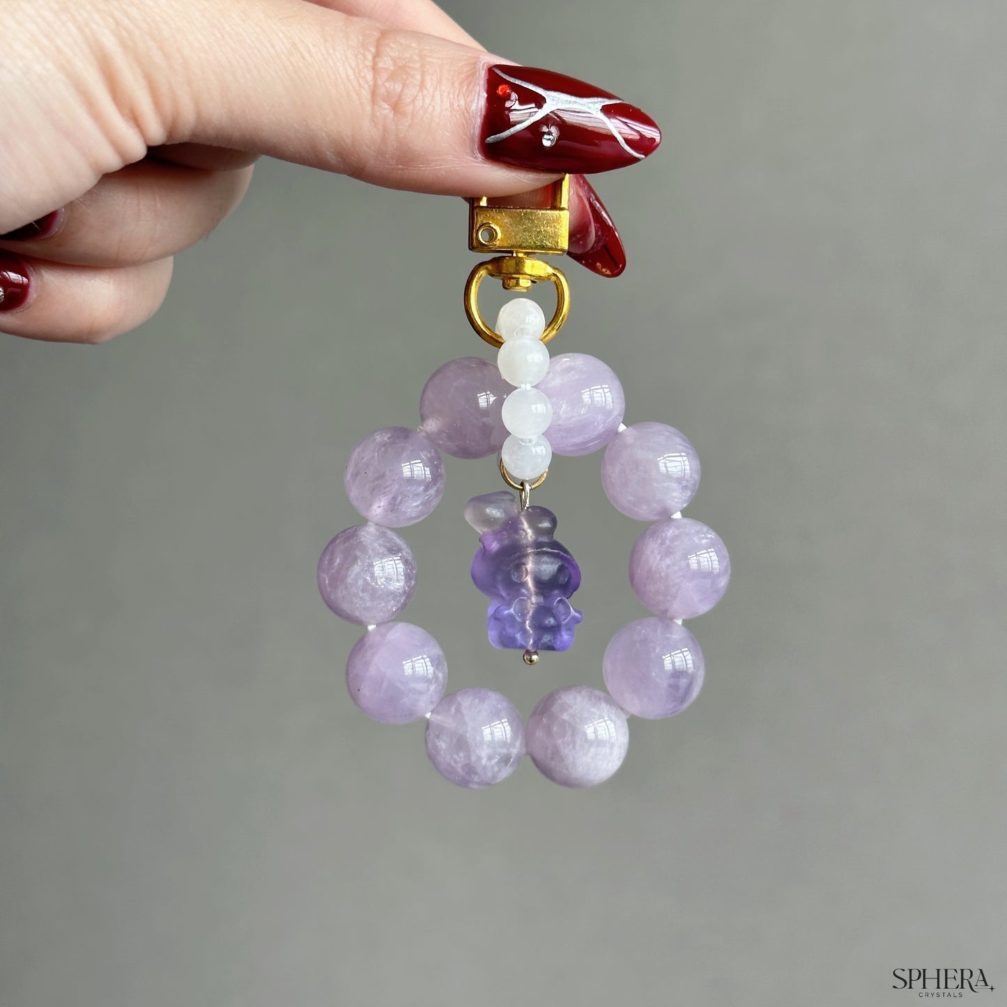 Violet Amethyst Keychain