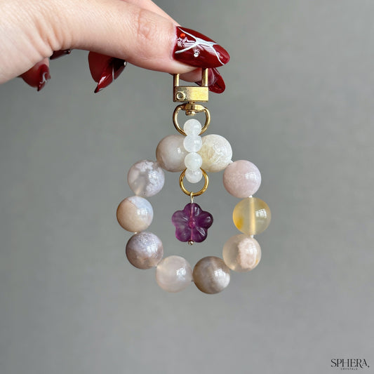 Cherry Agate Keychain