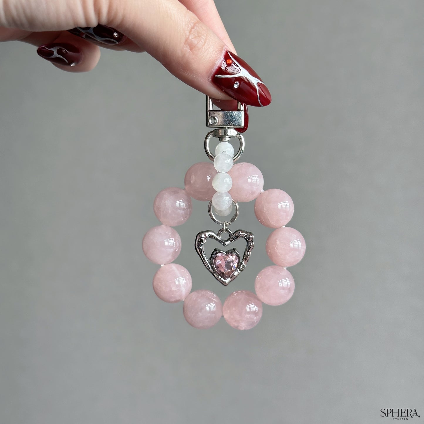 Madagascar Rose Quartz Keychain