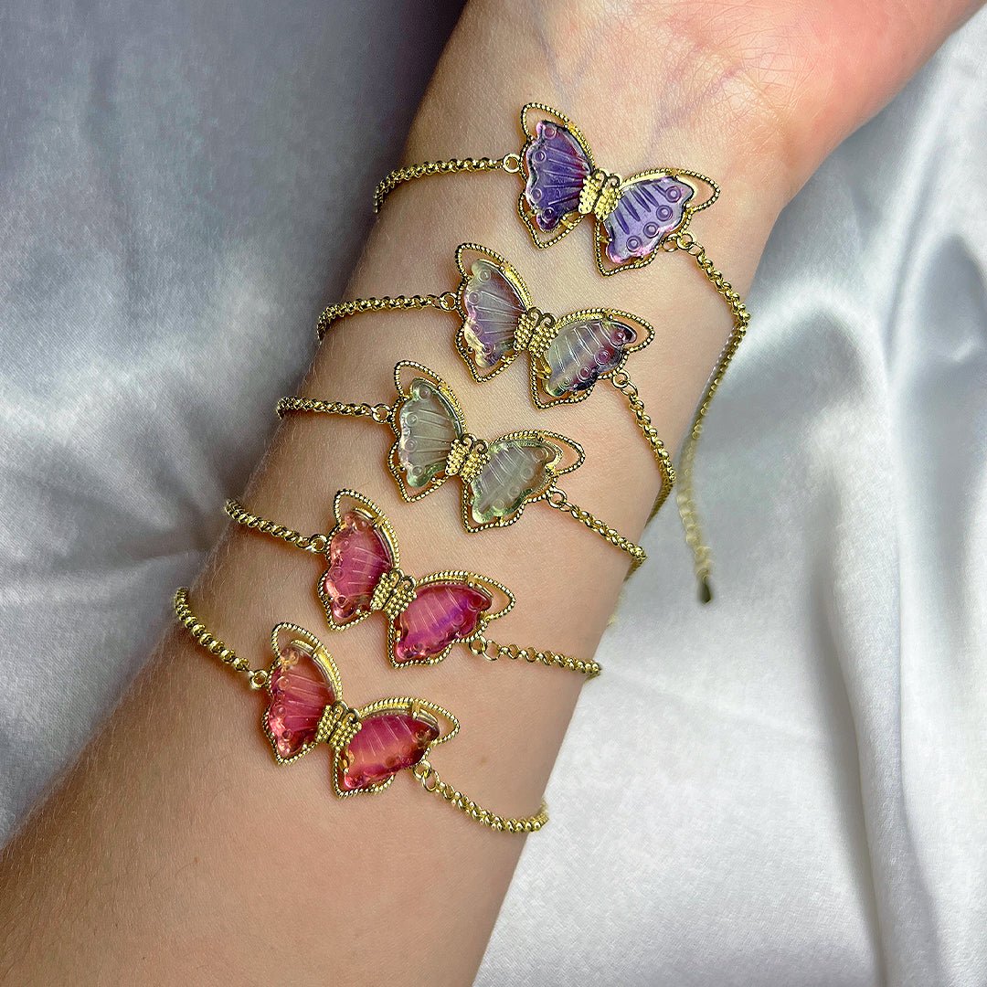 Fluorite Butterfly Bracelet